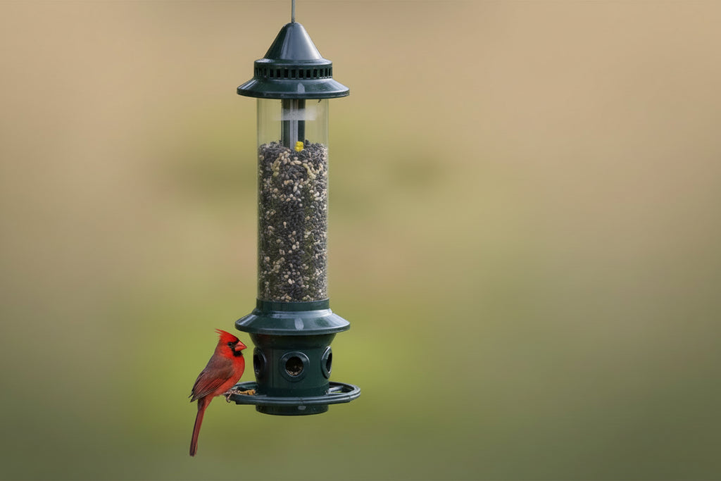 Squirrel-Proof Tube Feeder- Perch Ring-Manufacturer Lifetime Warranty